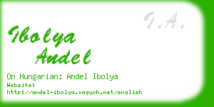 ibolya andel business card